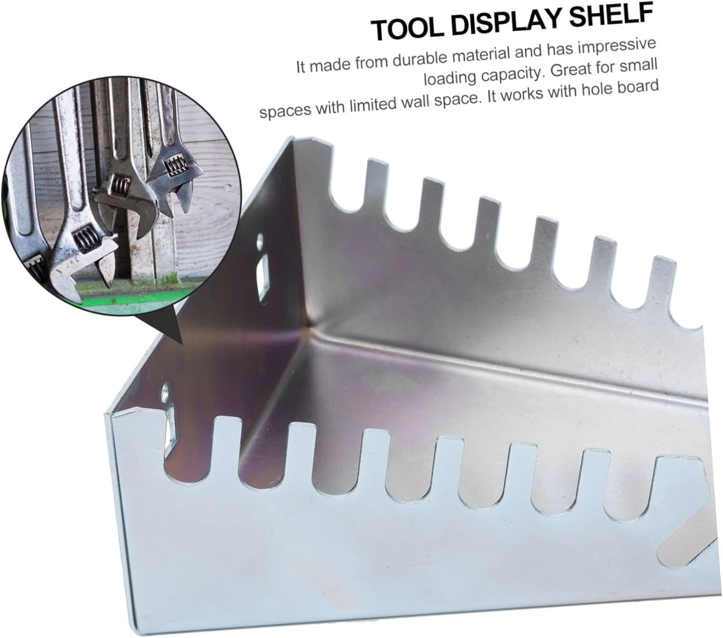MUCKLILY Steel Pegboard Wrench Organizer Rack Tool Display Shelf for Garage Workshop Design for Easy Access Organization Premium Quality Without Burrs Enhance Workspace Aesthetics