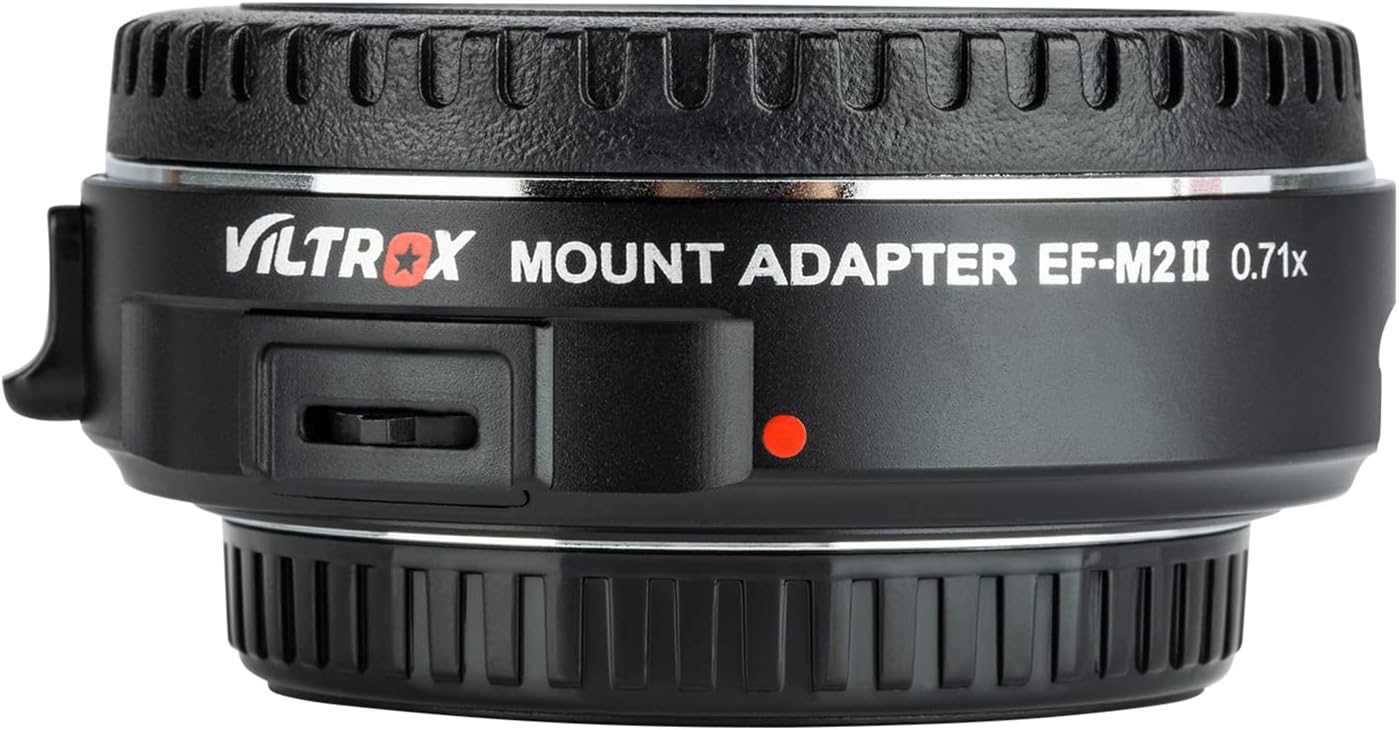 VILTROX EF-M2II 0.71x Speed-Booster MFT Adapter for EF Lens Mount to Micro 4/3 Cameras GH6 GH5M2 BMPCC 4K GH4 GH5 G100 G95 G85 OM-1 EM-1