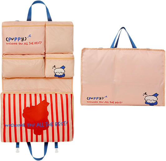 Underwear Travel Bag with Zipper Compartments, Foldable Bra Organizer Case for Efficient Packing, Lightweight Storage Pouch Closet, Dorm, Hotel, and Everyday Travel Essentials