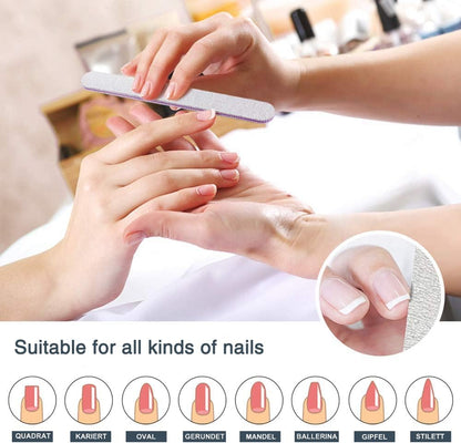 VJSSUJK ProNail 20-Pack Double Sided Nail Files 100/180 Grit Reusable Emery Boards for Salon, Home & Pet Care