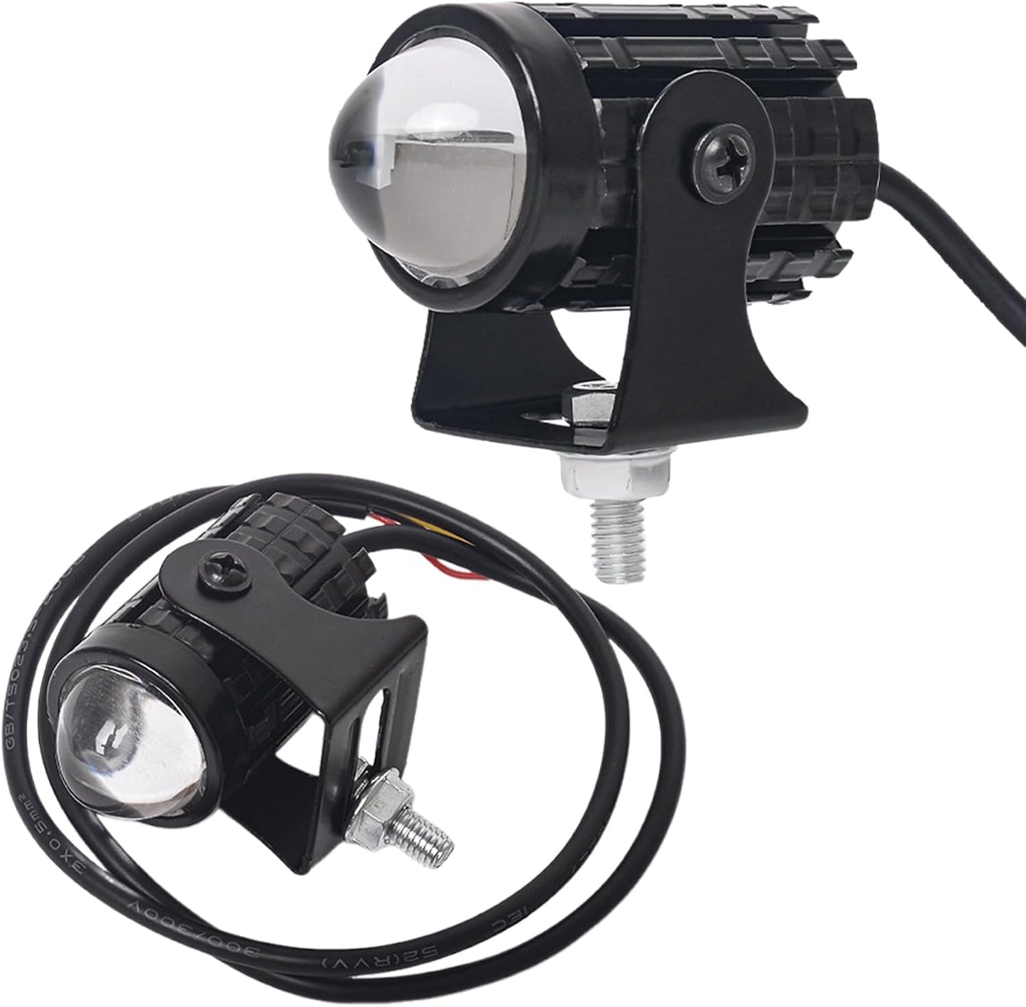 Generico LED Motorcycle Lamp, Bike Headlight, High Power Bright Beam, Waterproof Design, 1 Pair Black, Premium Quality Portable Compact Ideal for Nighttime Riding Commuting Safety