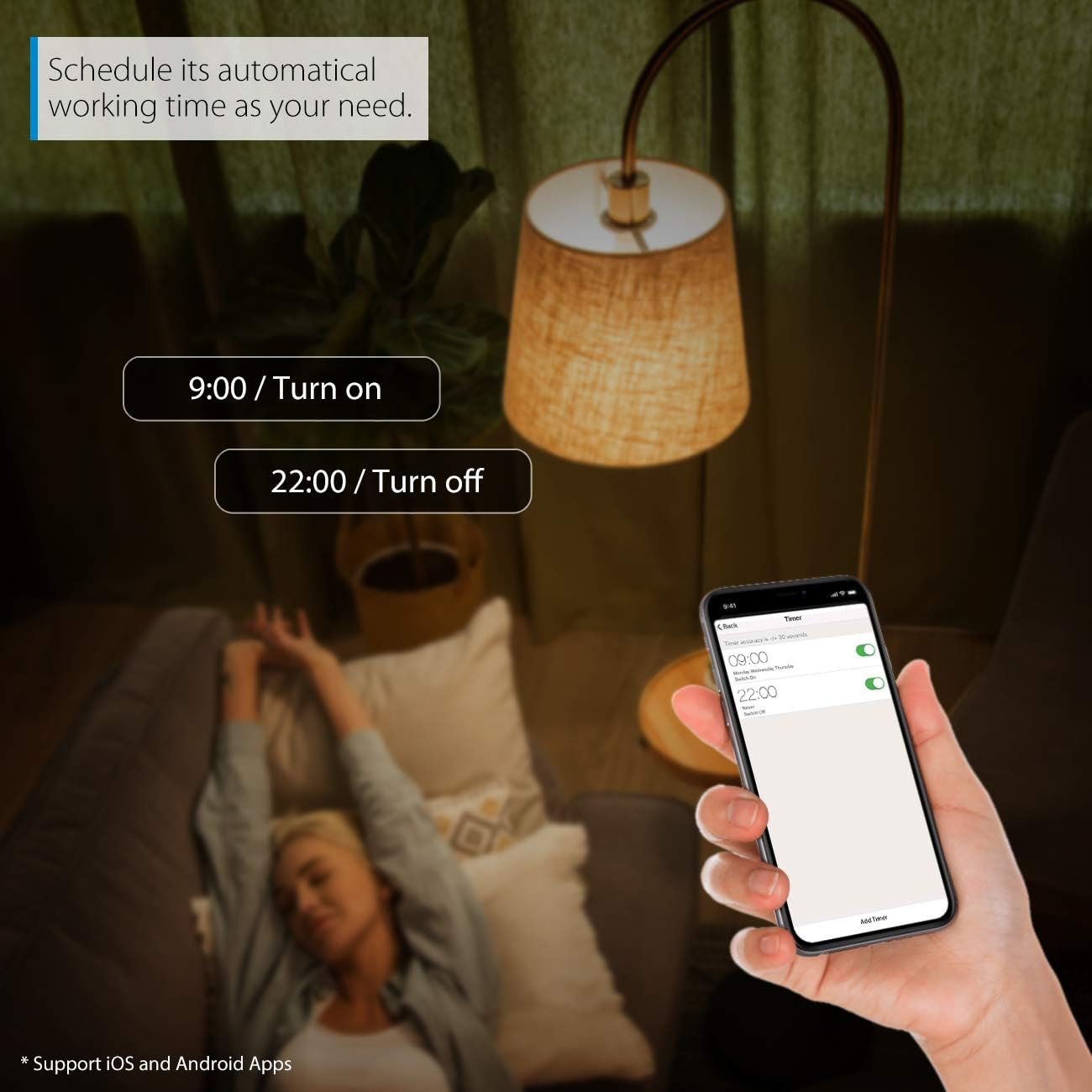 Smart Light Bulb 2 Pack, LVWIT A19 Smart LED, Work with Alexa, Google Assistant, Smart Life App, Tuya App, 8.5W (60W Replacement), 2700K-6500K, E26 RGB Color Changing Bulb, No Hub Required