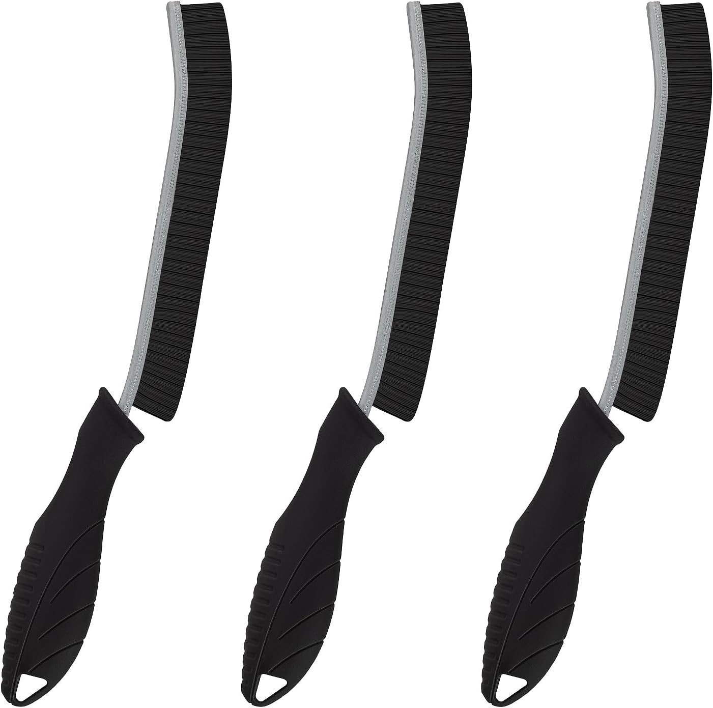 KMOSENIA Cleaning Brush, Hard Bristle Crevice Cleaning Brush, Grout Cleaning Brush, Scrub Brush for Tile Grout Crevice, Gap Cleaning Tools for Bathroom Kitchen Toilet Window Track (3, Black)