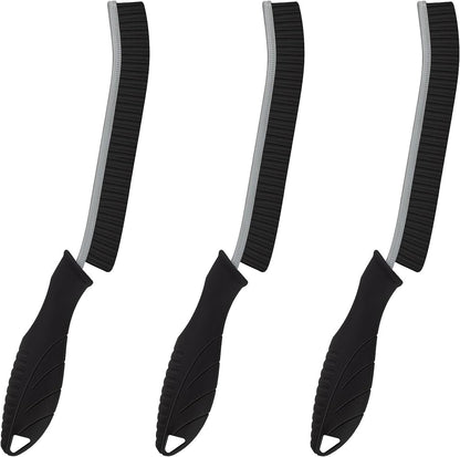 KMOSENIA Cleaning Brush, Hard Bristle Crevice Cleaning Brush, Grout Cleaning Brush, Scrub Brush for Tile Grout Crevice, Gap Cleaning Tools for Bathroom Kitchen Toilet Window Track (3, Black)