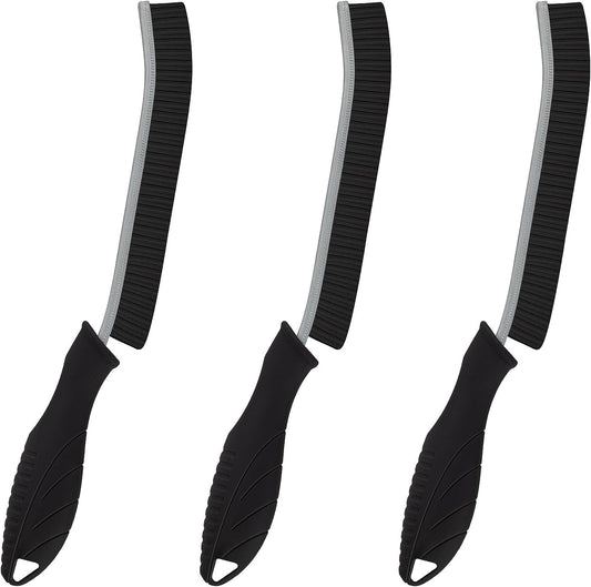 KMOSENIA Cleaning Brush, Hard Bristle Crevice Cleaning Brush, Grout Cleaning Brush, Scrub Brush for Tile Grout Crevice, Gap Cleaning Tools for Bathroom Kitchen Toilet Window Track (3, Black)