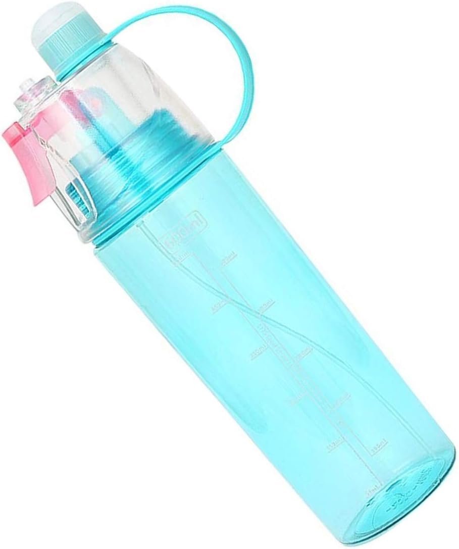 Cycling Sport Mist Spray Water Gym Beach Bottle Drinking Cup Leak-Proof(Blue)