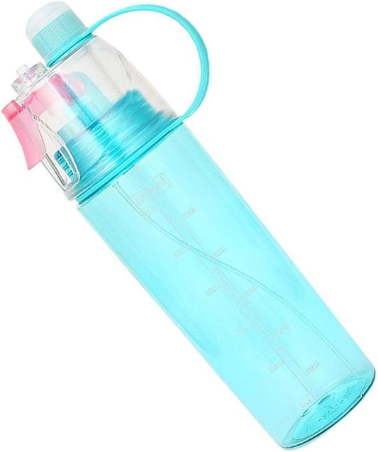 Cycling Sport Mist Spray Water Gym Beach Bottle Drinking Cup Leak-Proof(Blue)
