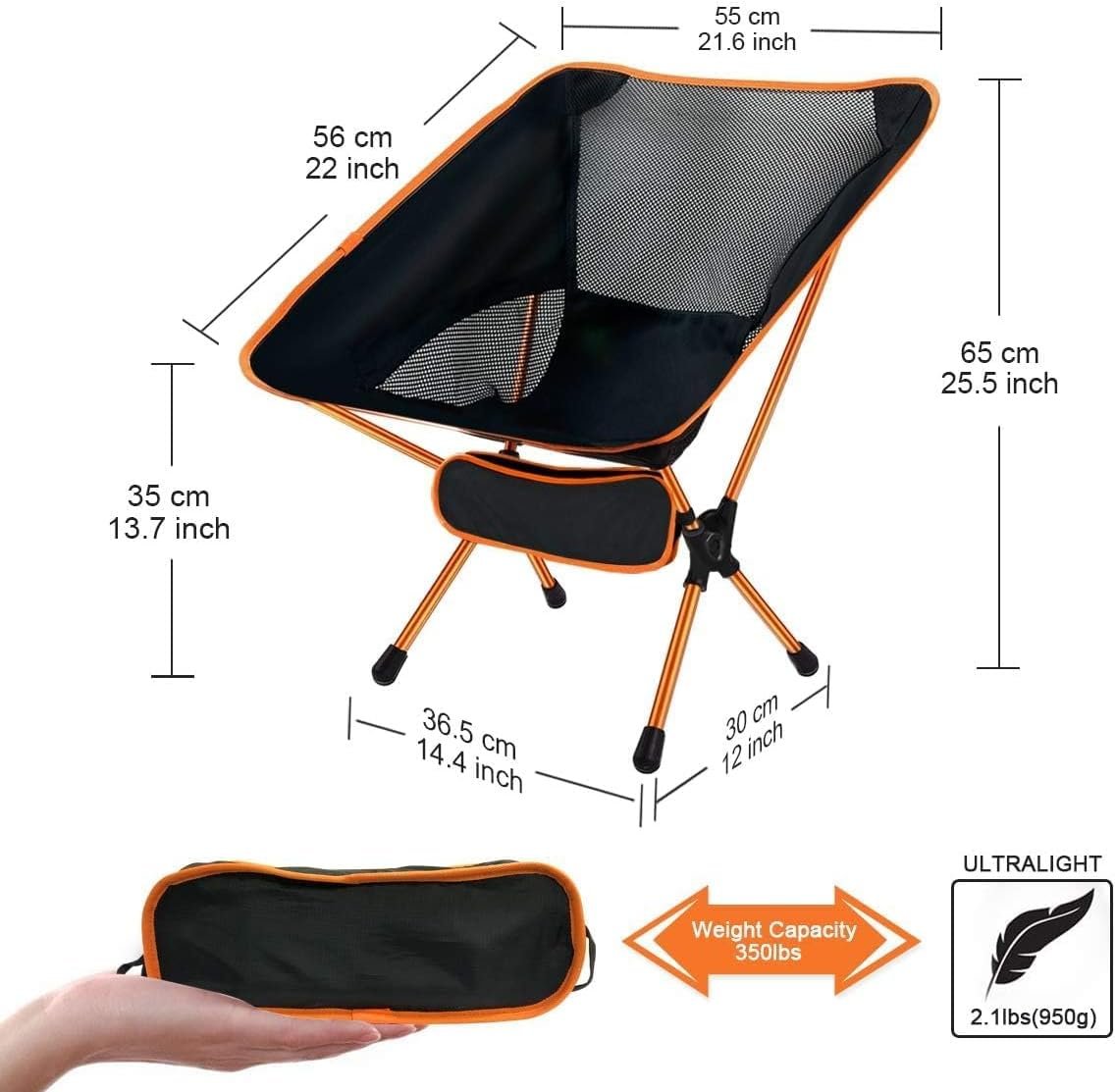 BBTEQEKN Lightweight Portable Folding Camping Chairs, 2 Pack Lawn Chairs, Portable Camping Folding Chair for Camping Hiking Beach Lawn Picnic Travel, Outdoor Chairs