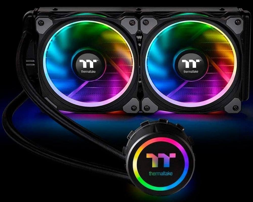Thermaltake Floe 280mm, 16.8 Million Color Software Enabled (TT RGB Plus/Alexa/Razer Chroma), AMD (AM5/AM4)/Intel (LGA 2066/1200), AIO CPU Liquid Cooler CL-W167-PL14SW-A for Desktop