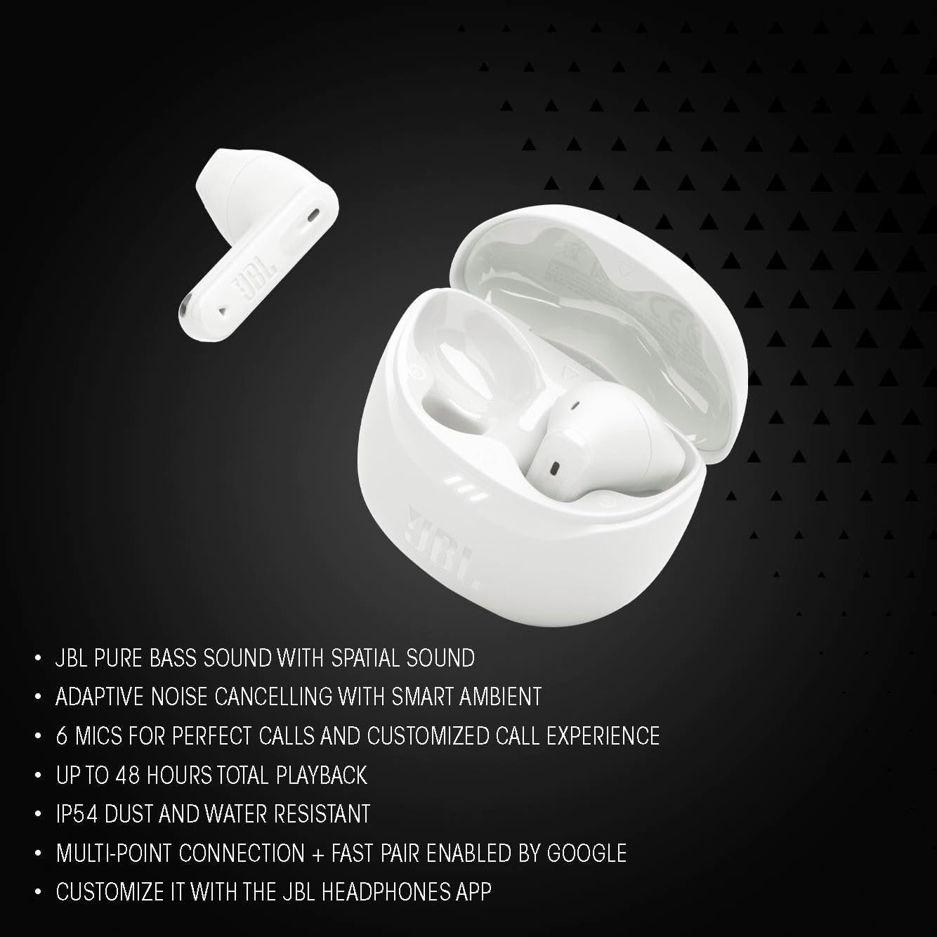 JBL Tune Flex 2 - True Wireless Noise Cancelling Earbuds - Black