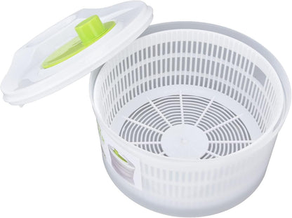 Salad Spinner, Large 3L Fruits and Vegetables Dryer Vegetable Washer Dryer Plastic Salad Drainer with Bowl Colander for Kitchen Faster Food Prep,