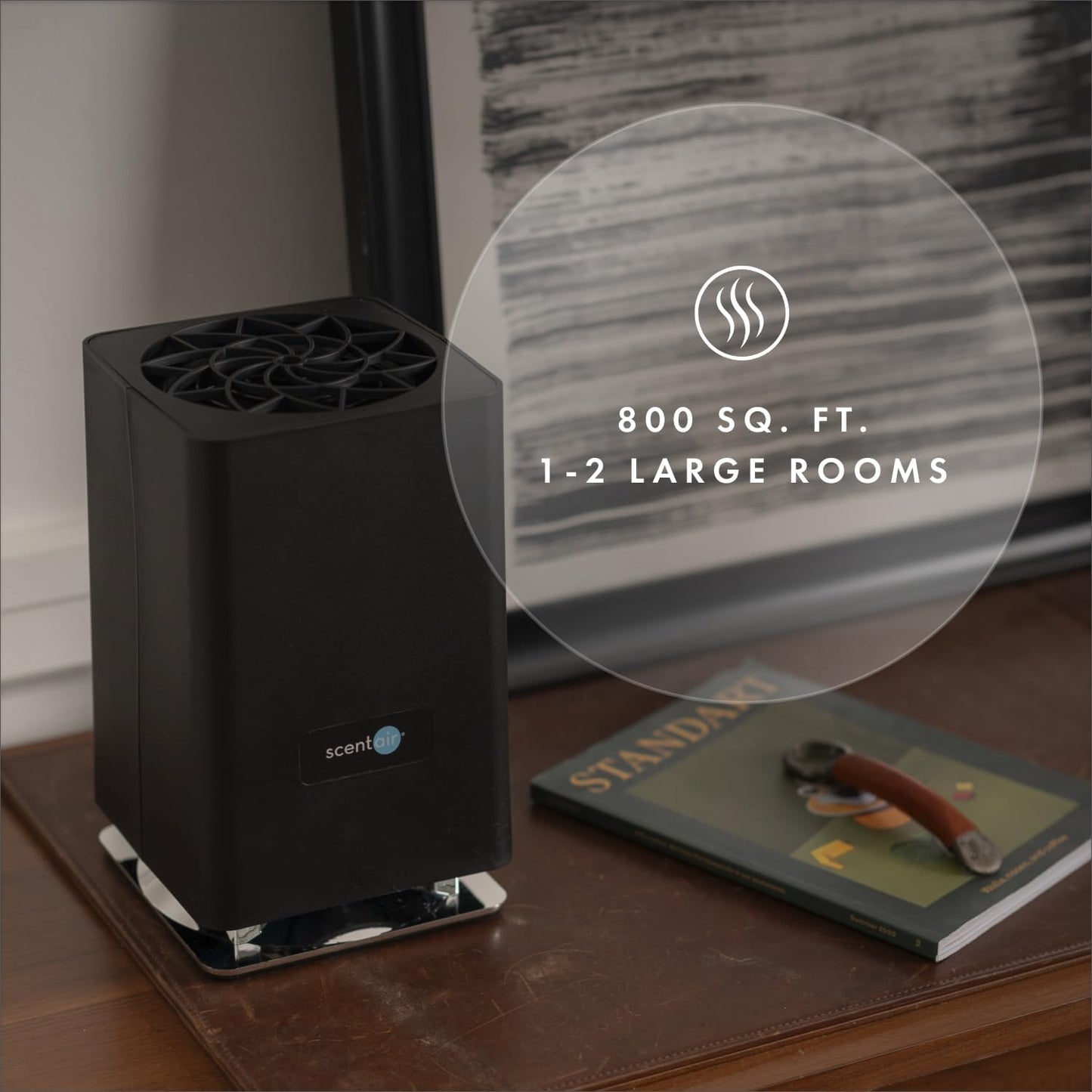 Whisper Home | Diffuser Machine, Scents up to 800 Sq. Ft Room, Compatible with Alexa & Google, WiFi & Bluetooth Enabled, Cartridge Sold Separately, Black