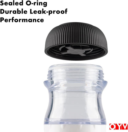 OYV Dish Scrub Brush with Soap Dispenser, Kitchen Brush for Dish Pot Pan Sink Cleaning, 1 Piece Soap Dispensing Palm Brush, Black/Clear/White