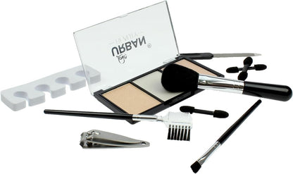 Love Urban Beauty Vegan Divine Beauty French Manicure Makeup Box 76 Piece Makeup Set Including Eyeshadow, Highlighter, Lipstick, Blush, Brushes, Manicure Accessories