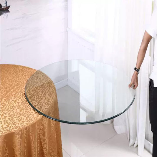 Tempered Glass Round Table Top, Dining Table Glass Panel, 35CM to 100CM Sizes, Perfect for Center Table & Outdoor Use, Stylish & Durable Round Glass Dining Table