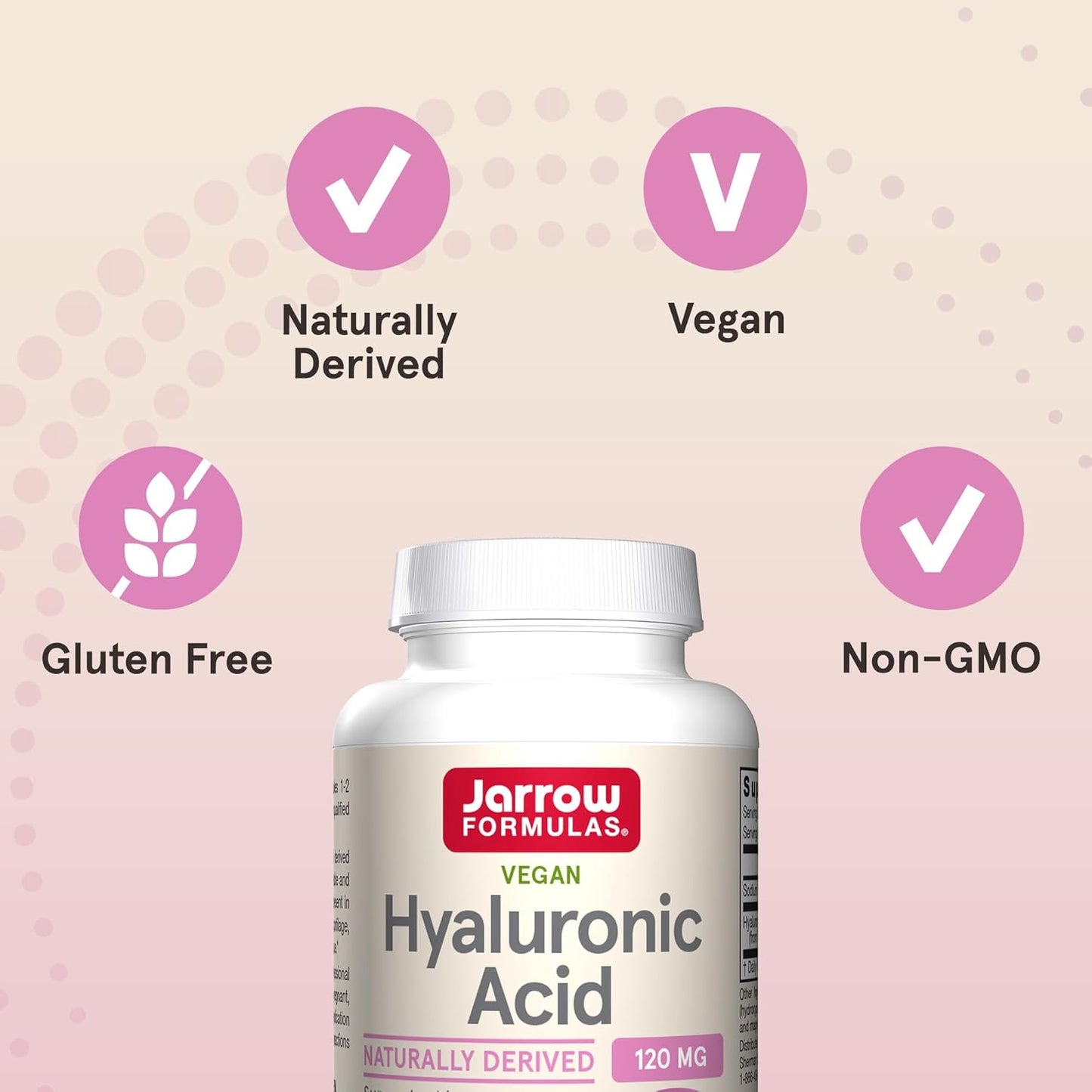 Jarrow Formulas Hyaluronic Acid, Skin Hydration, 120 Veggie Caps