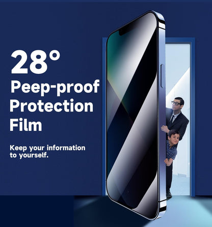 MAGIC JOHN 2 Pack for iPhone 13/13Pro/14 6.1 inch Privacy Glass Screen Protector, Auto Dust-Elimination,Easy Installation