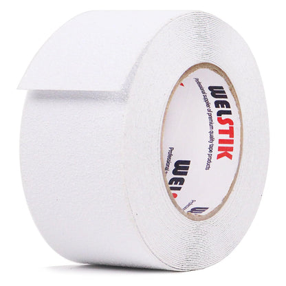WELSTIK Anti Slip Invisible Tread Tape - Best Friction, Grip, Safety, Abrasive Adhesive for Stairs, Indoor, Outdoor - 5cm x 5m, Clear