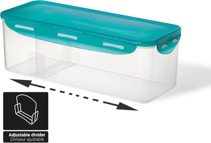 Starfrit LocknLock Plastic Bread Container - Removable Divider - 169oz/5L - Airtight - 4-Sided Locking Lid