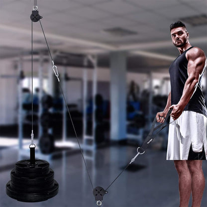 Yes4All Weight Plate Loading Pin 1 inch and 2 inch, Fitness LAT Cable Pulley System Gym, Heavy Duty Gym Equipment for Home with Tricep Rope Cable Attachment