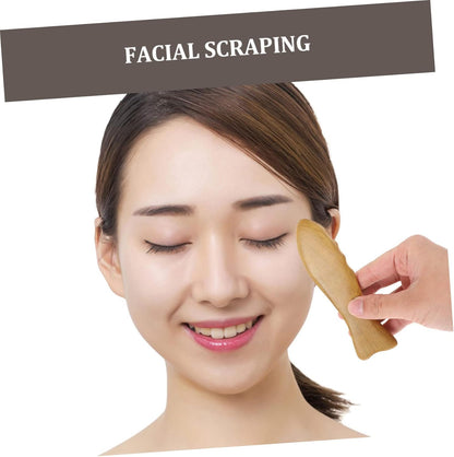 Healeved 1PC Natural Sandalwood Board Facial Care Scraping Plate for Skin Lifting Relaxation Aging Lightweight Portable Wooden Massage Tool for Home Travel