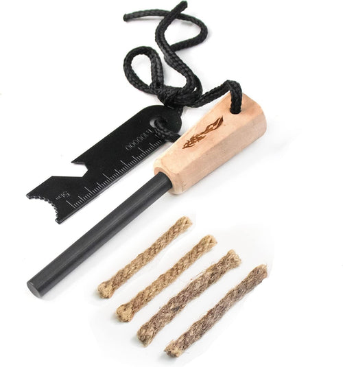 Fire Starter Survival Tool,Ferro Rod Fire Starter Kit & Backpacking Multitool,Flint and Steel,Firestarter Survival,fire Steel,fire Rod