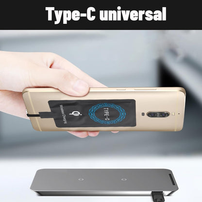 Bewinner 2Pcs USB C Wireless Charging Receiver, Fast Charging Slim Type C Qi Wireless Receiver Chip for USB C Phones, Wireless Charging Module with Self Adhesive Silicone