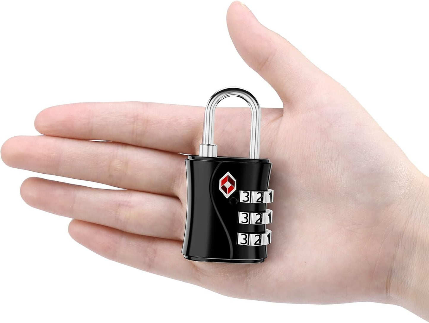 AMIR TSA Approved Locks, 3-Digit Security Padlock, Luggage Locks TSA Approved, Set Your Own Combination Luggage Lock for Travel, Baggage, Suitcases & Backpacks