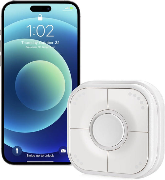 Onvis Smart Button Thread, Wireless 5-Keys Scene Remote Controller, Mini Dimmer Light Switch for Smart Home Devices, Smart Home Automation Scenario Switch, Works with Apple HomeKit