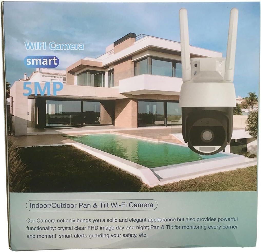 Security Cameras Wireless Outdoor, UCOCARE 3K/5MP Outdoor Security Cameraã€32GB Memory Card Includedã€‘, PTZ Camera with 360Â° Coverage, Smart Motion Tracking, Full Color Night Vision, Two-Way Talk