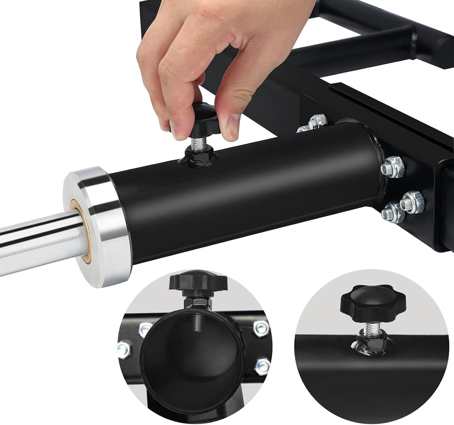 BRTGYM Viking Press Landmine Handle Attachment,for 2 inch Olympic Barbell, Heavy Iron Made Home Gym Equipment for Deadlift Squat Row Press Workout