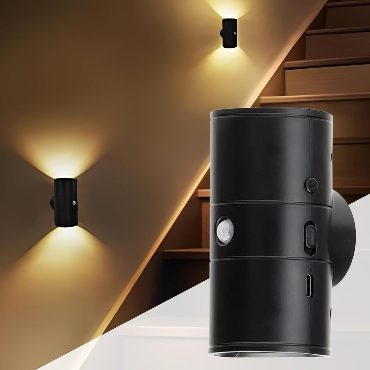 Generico Magnetic Wall Light, Rechargeable Motion Sensor Lamp, Smart Modern Design with Indoor Lighting for Home Decor, Entryway, Living Room, Bathroom, Closet, 3.7x2.17x1.97 inches