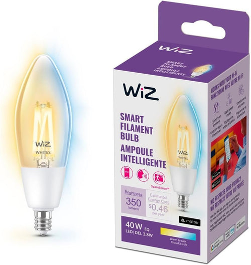 Wiz 40W B11 Clear E12 Tunable White
