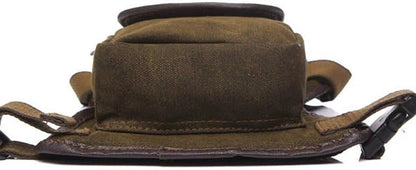 Canvas Waist Pack Motorcycle Drop Leg Bag for Men Women Tactical Military Bike Bicycle Riding Cycling Outdoor Travel Sports Hiking Climbing Thigh Pouch Fanny Pack Pocket Coffee