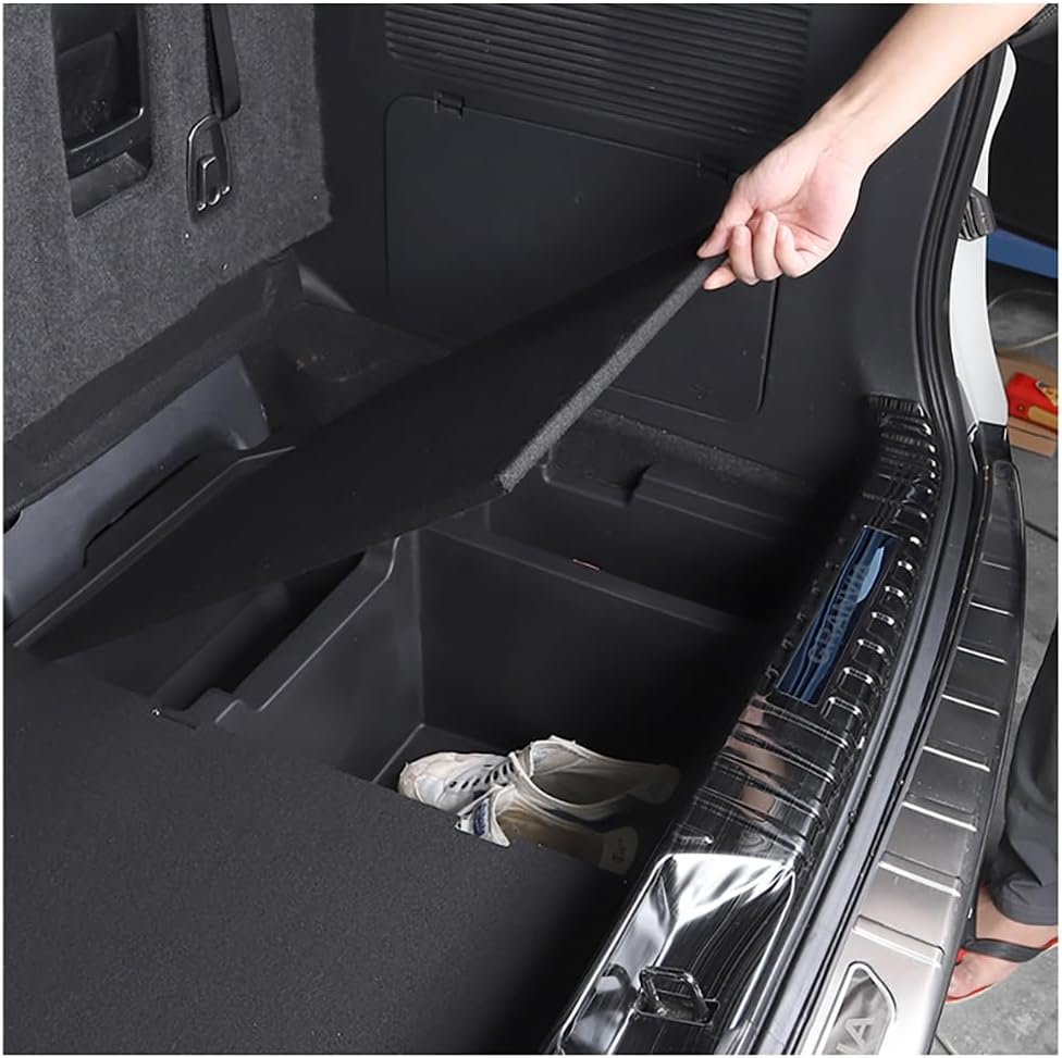 QXZcar For 2021-2025 Toyota Sienna Trunk Organizer, MPV Insert Cargo Rear Hatch Storage Box, Extra Space fits Sienna Under Cargo Floor Storage Bins Accessories
