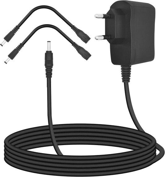 PIXESTT DC/AC Charger 6 V 1 A, Adapter for Charging Vetch and Other Electronic Devices 6 V 1 A, 1.8 m Long, with Two Conversion Cables