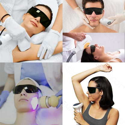 FreeMascot Red Light Therapy Glasses, 190-2000nm IPL Eye Protection for Hair Removal Treatment, Tanning Safety Glasses