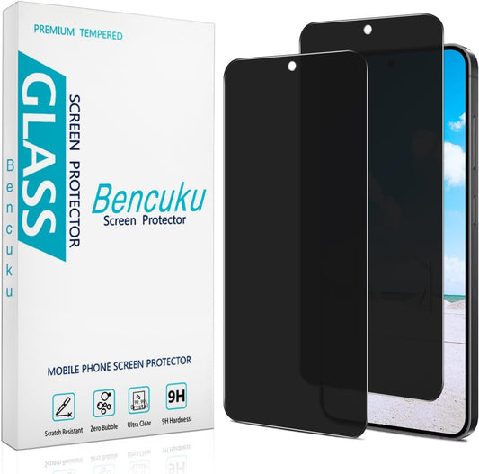 Bencuku (2 Pack) Privacy Screen Protector Designed for Samsung Galaxy S24 5G Anti-Spy Tempered Glass, Fingerprint ID Compatible, Anti Scratch, Bubble Free