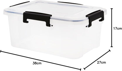 Seymours 10L Super Seal Storage Box â€“ Stackable Container with Sealed Lid for Secure, Dustproof, Waterproof Storage of Clothes, Tools, Toys, Documents, Seasonal Items, and More