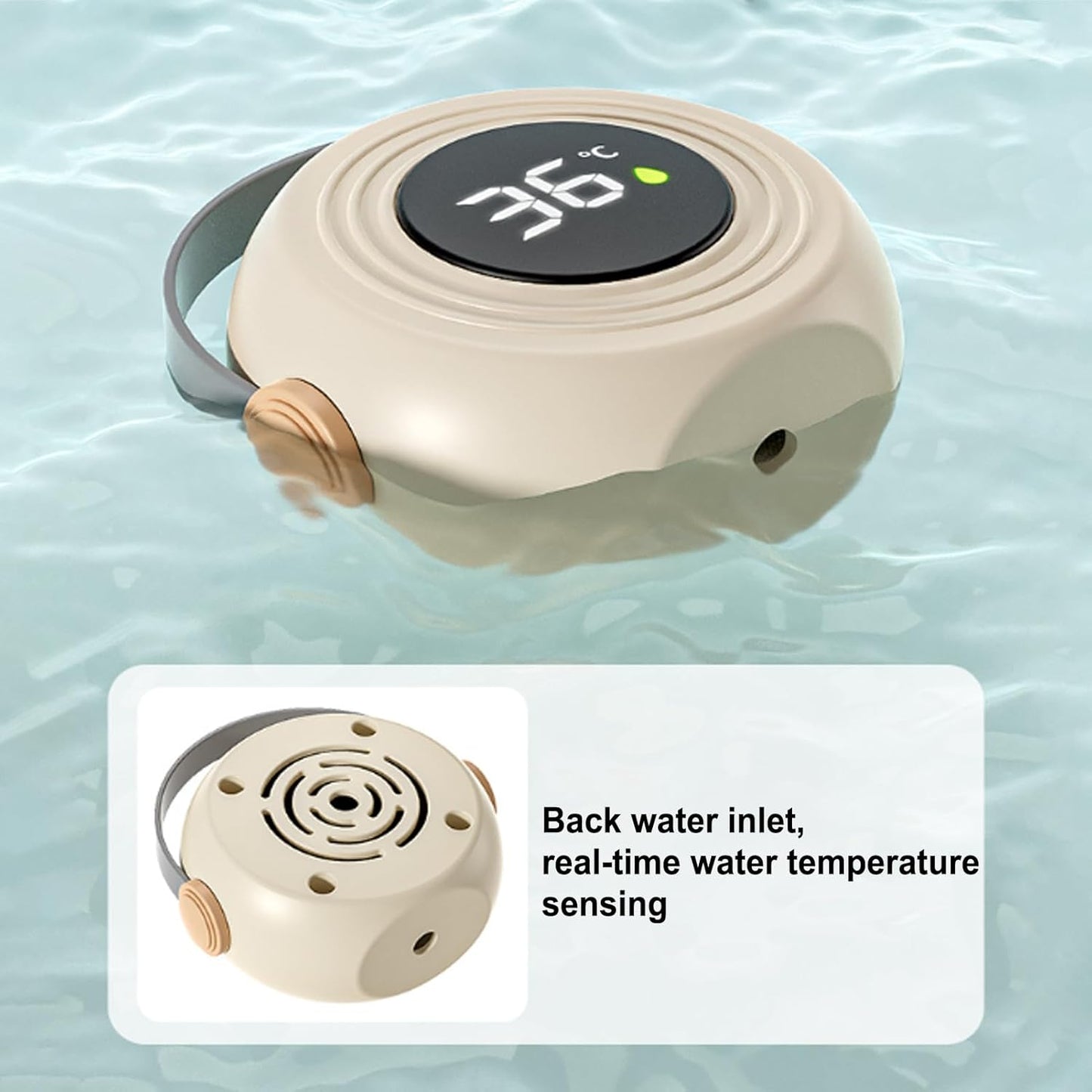 Baby Bath Temperature Gauge, Digital Water Thermometer with LCD Display Sensor 11 x 10 cm, Accurate Heat Monitor Tub Shower Pool, Baby Safety Tool for Bathroom Swimming Time