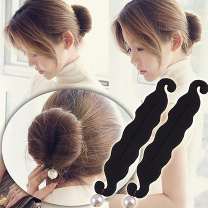PLABBDPL 2Pcs Hair Bun Maker Tool Quick Hair Braiding Tool Twist Curler Donut Tools Magic Hair Collecting Tool Easy and Fast