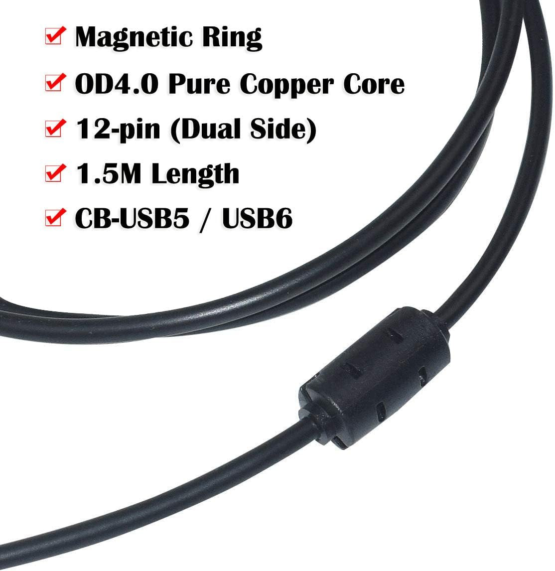 Digital Camera USB Adapter Cable CB-USB5/USB6/USB8 Data Sync Power Supply Charger Cord Compatible With Olympus Digital Cameras