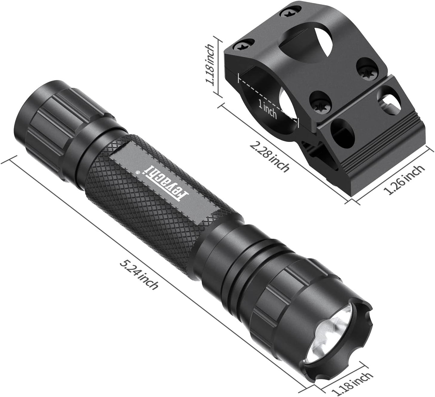 Feyachi FL17 Weapon Light 1200 Lumens Tactical Flashlight with mLok Rail Mount, Pressure Switch
