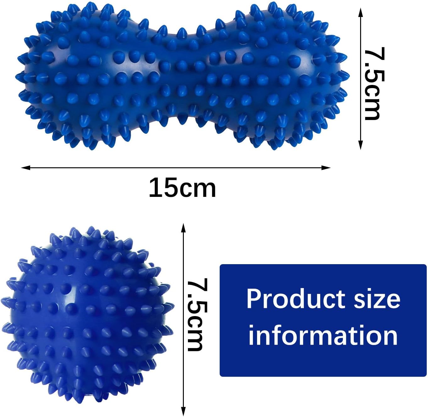 Massage Balls, Foot Massage Balls, Set of 2 Balls Hedgehog Plantar Fasciitis, Trigger Point Massage, Muscle Massager for Muscle Recovery Legs Feet Hands