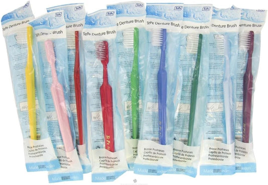 TePe Oral Health Care Denture Brush, 15 Brushes by "TePe Oral Health Care, Inc."