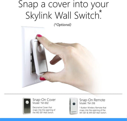 SkylinkHome SK-8 Wireless DIY 3-Way On Off Anywhere Lighting Home Automation Control Smart Wall Switch Set - No Neutral Wire Required