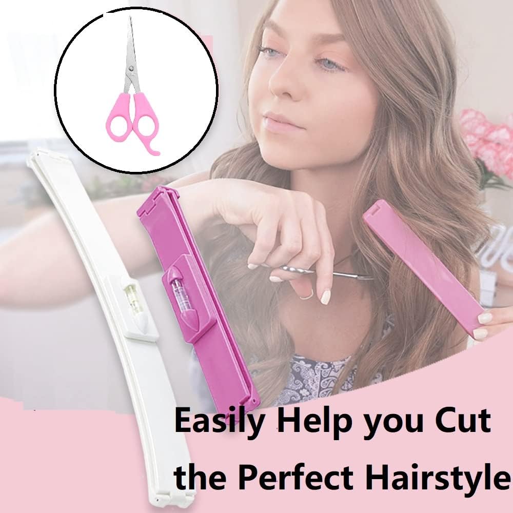 Hair Cutting Tools, Hair Cutting Tool for Bangs, Hair Cutting Clips, Home DIY Hairdresser, with Scissors, for Bangs, Layers and Split Ends, DIY Styling