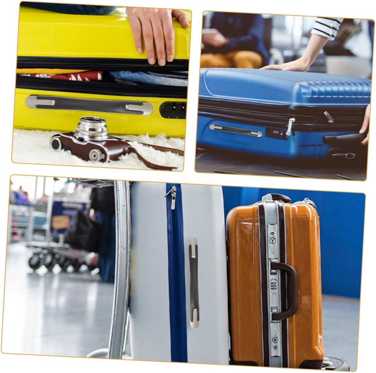 VANZACK 2pcs Luggage Handle Strap Replacement for Suitcase Box Ergonomic Grip for Travel Bags Easy Installation with Locking Mechanism Travel Essential for Secure Handling