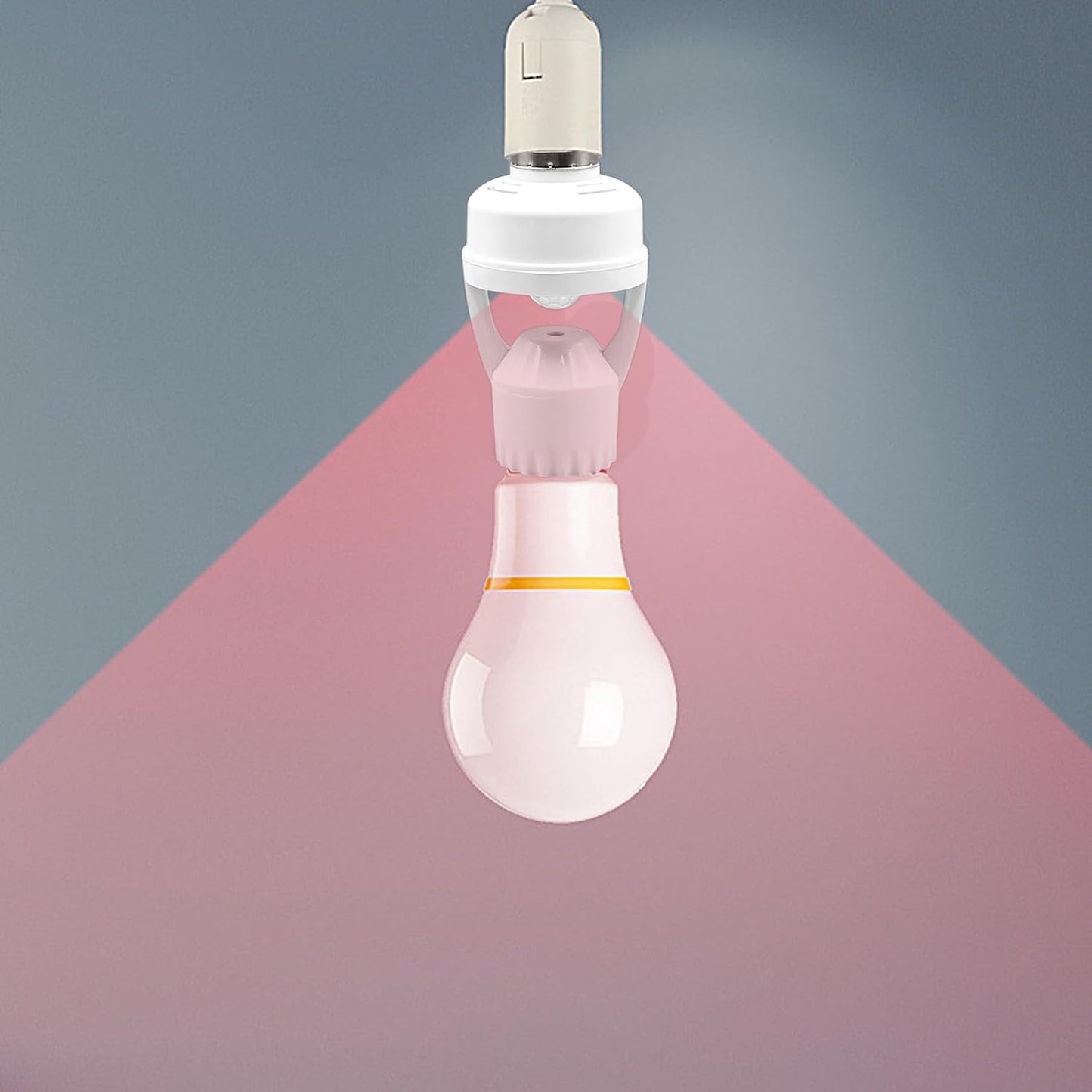 E27 Motion Activated Light Socket Adapter - Smart Bulb Holder With Auto On/Off Feature For Porch, Basement, And Storage Room - Motion Sensor Lamp Socket For Efficient Lighting Control - Ideal For
