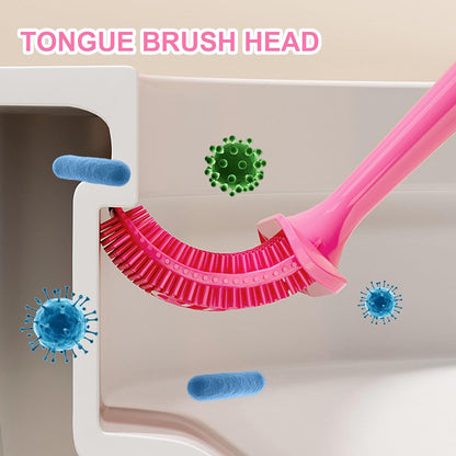 Toilet Bowl Cleaner Brush, Wall-Mounted Toilet Brushes, 15,55 x 3,94 x 1,57 pollici Long Handle Stain Remover Bathroom Cleaning Tool Set for Household Apartment, RV Bathrooms Accessories